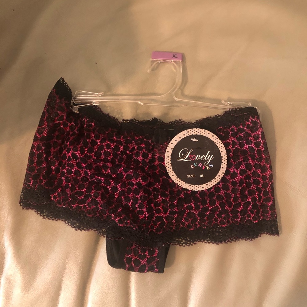 Hot Pink And Black Sexy Panties
